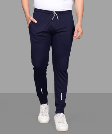 Solid Men Blue Track Pants