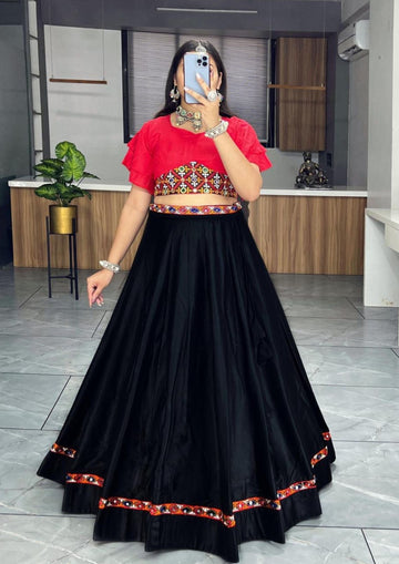 Red and Black Lehenga Choli