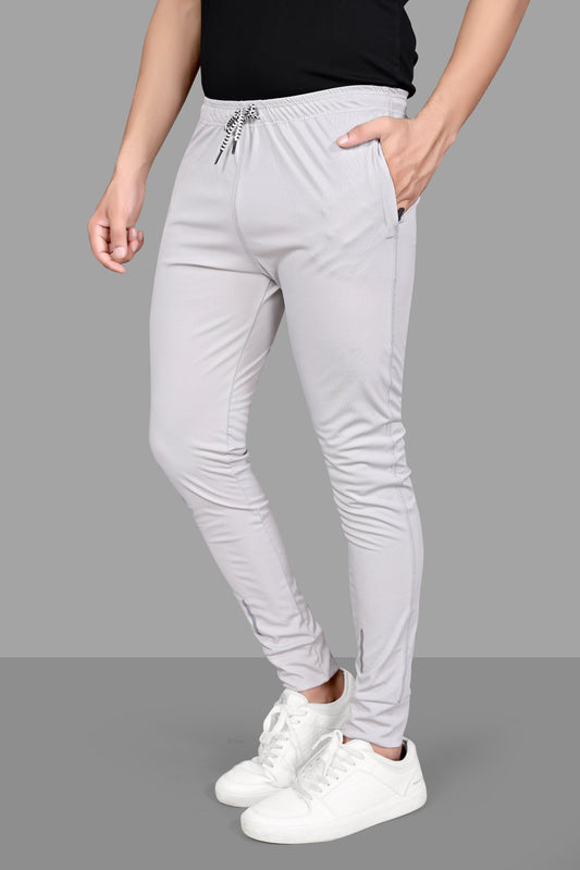 Solid Men Light GreyTrack Pants